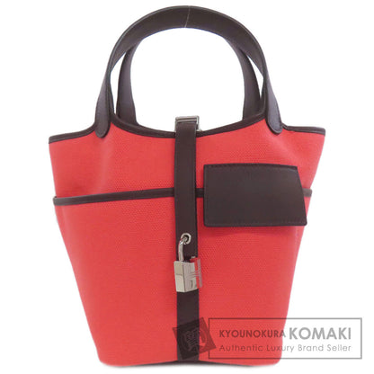 HERMES エルメス ピコタンロックPM シルバー金具 ハンドバッグ トワルアッシュ レディース 中古