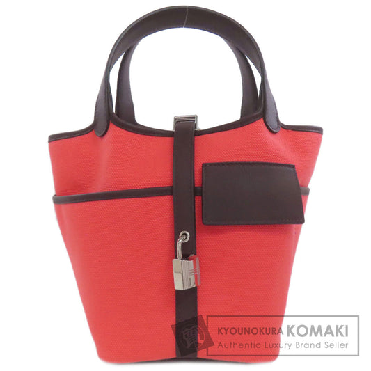 HERMES エルメス ピコタンロックPM シルバー金具 ハンドバッグ トワルアッシュ レディース 中古