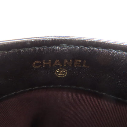 CHANEL シャネル チェーンショルダーポーチ ゴールド金具 アクセサリーポーチ ラムスキン レディース 中古