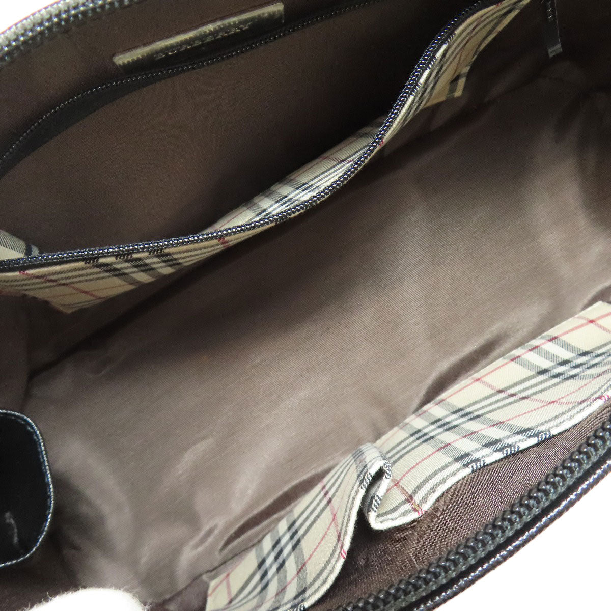 BURBERRY バーバリー ロゴ ハンドバッグ レザー レディース 中古