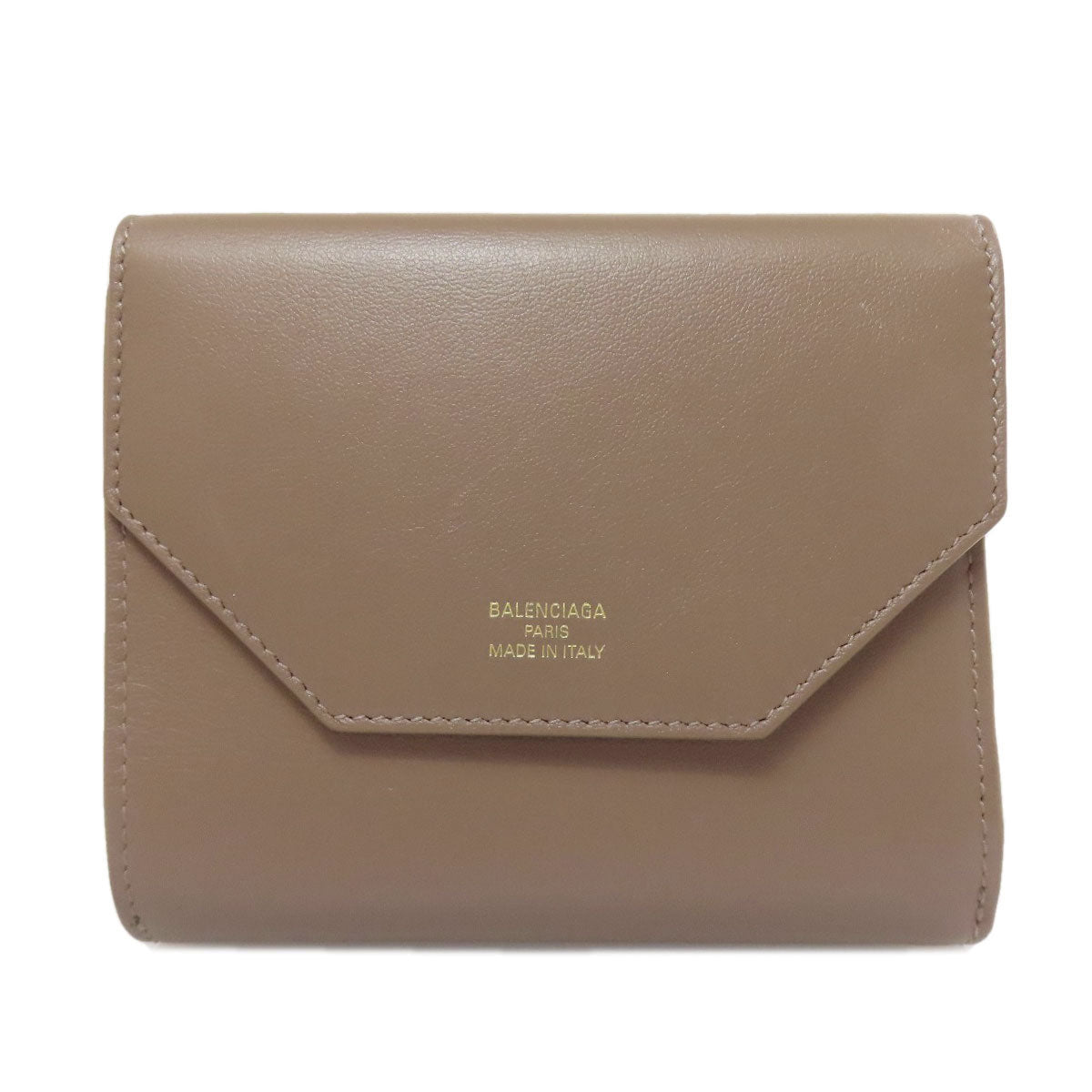 BALENCIAGA バレンシアガ 753762 ロゴ 二つ折り財布（小銭入れあり） レザー レディース 中古
