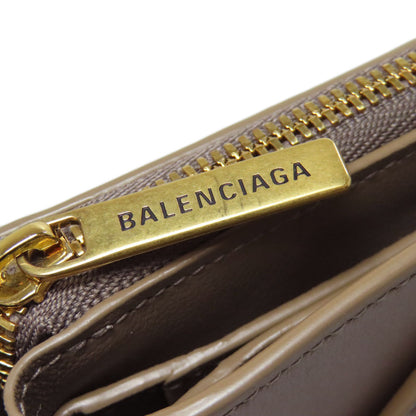 BALENCIAGA バレンシアガ 753762 ロゴ 二つ折り財布（小銭入れあり） レザー レディース 中古