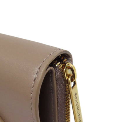 BALENCIAGA バレンシアガ 753762 ロゴ 二つ折り財布（小銭入れあり） レザー レディース 中古