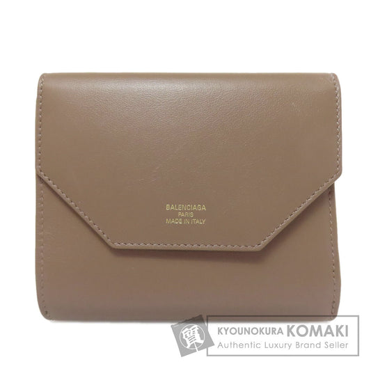 BALENCIAGA バレンシアガ 753762 ロゴ 二つ折り財布（小銭入れあり） レザー レディース 中古