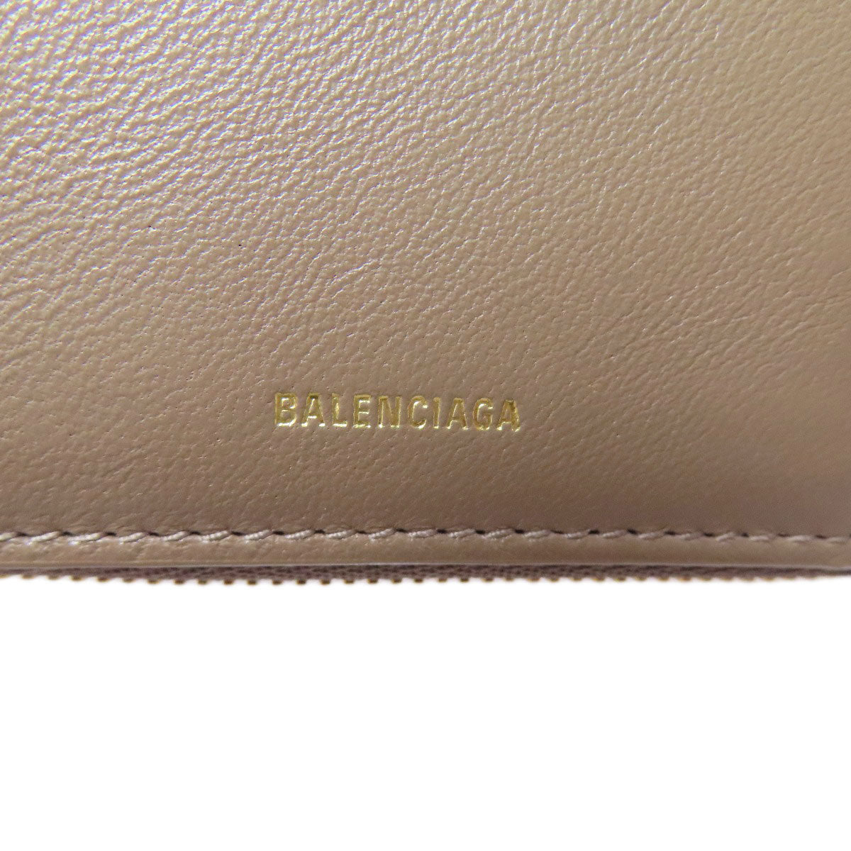 BALENCIAGA バレンシアガ 753762 ロゴ 二つ折り財布（小銭入れあり） レザー レディース 中古