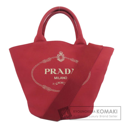 PRADA プラダ カナパ バケツ 2WAY トートバッグ キャンバス レディース 中古