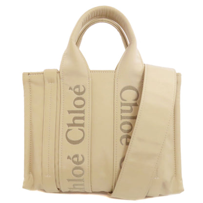 CHLOE クロエ ウッディ 2WAY ハンドバッグ ナイロン レディース 中古
