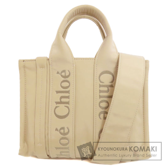 CHLOE クロエ ウッディ 2WAY ハンドバッグ ナイロン レディース 中古