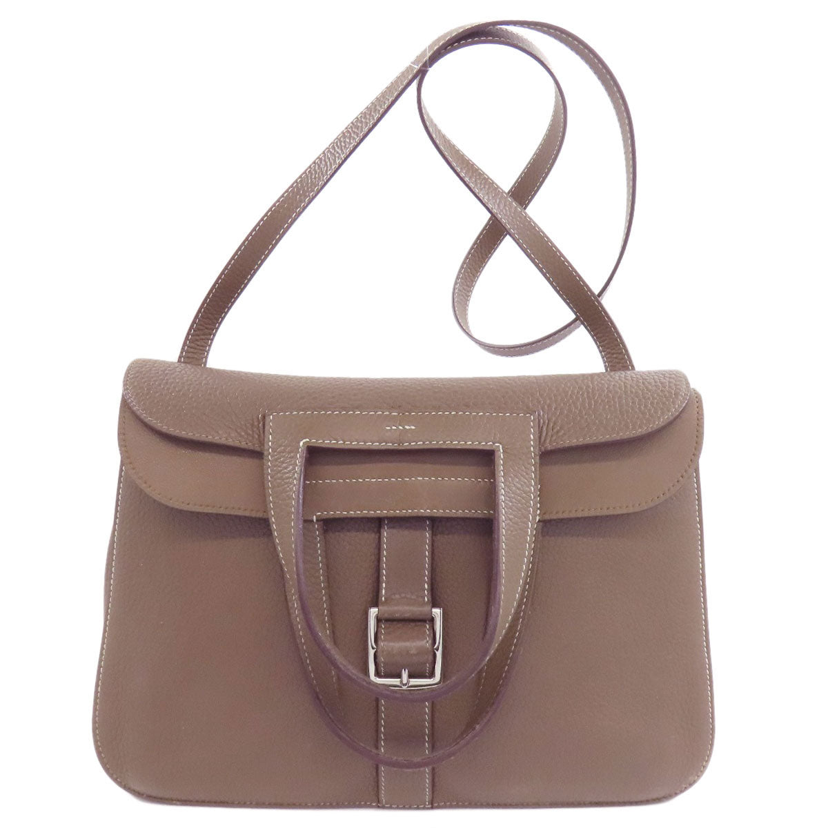 HERMES エルメス アルザン31 エトープ シルバー金具 ショルダーバッグ トリヨン レディース 中古