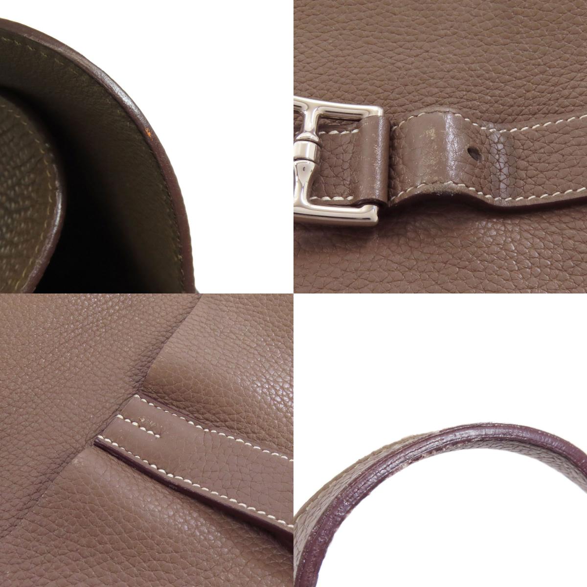 HERMES エルメス アルザン31 エトープ シルバー金具 ショルダーバッグ トリヨン レディース 中古