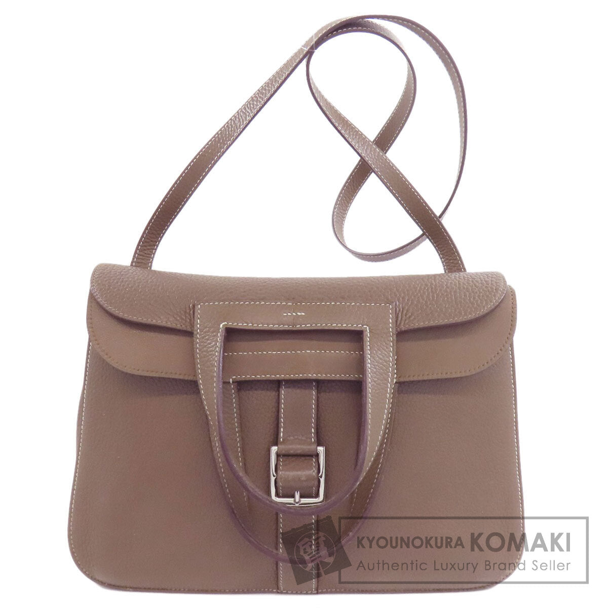 HERMES エルメス アルザン31 エトープ シルバー金具 ショルダーバッグ トリヨン レディース 中古