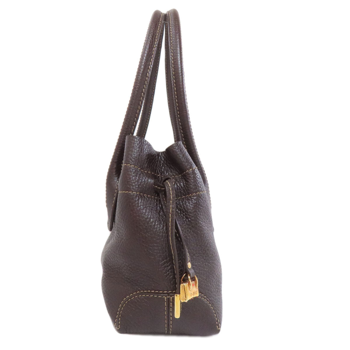 TODS トッズ ロゴ ハンドバッグ レザー レディース 中古