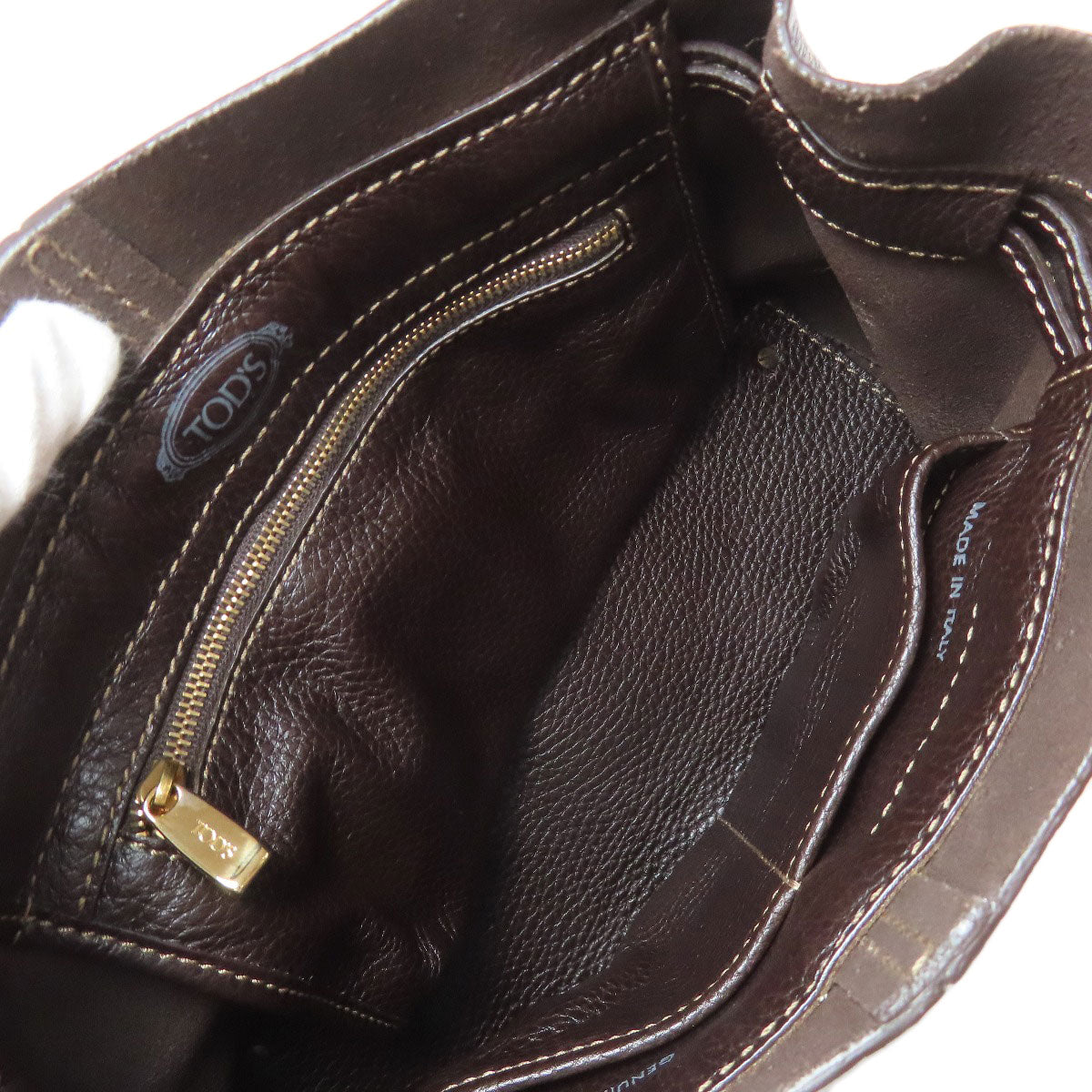 TODS トッズ ロゴ ハンドバッグ レザー レディース 中古