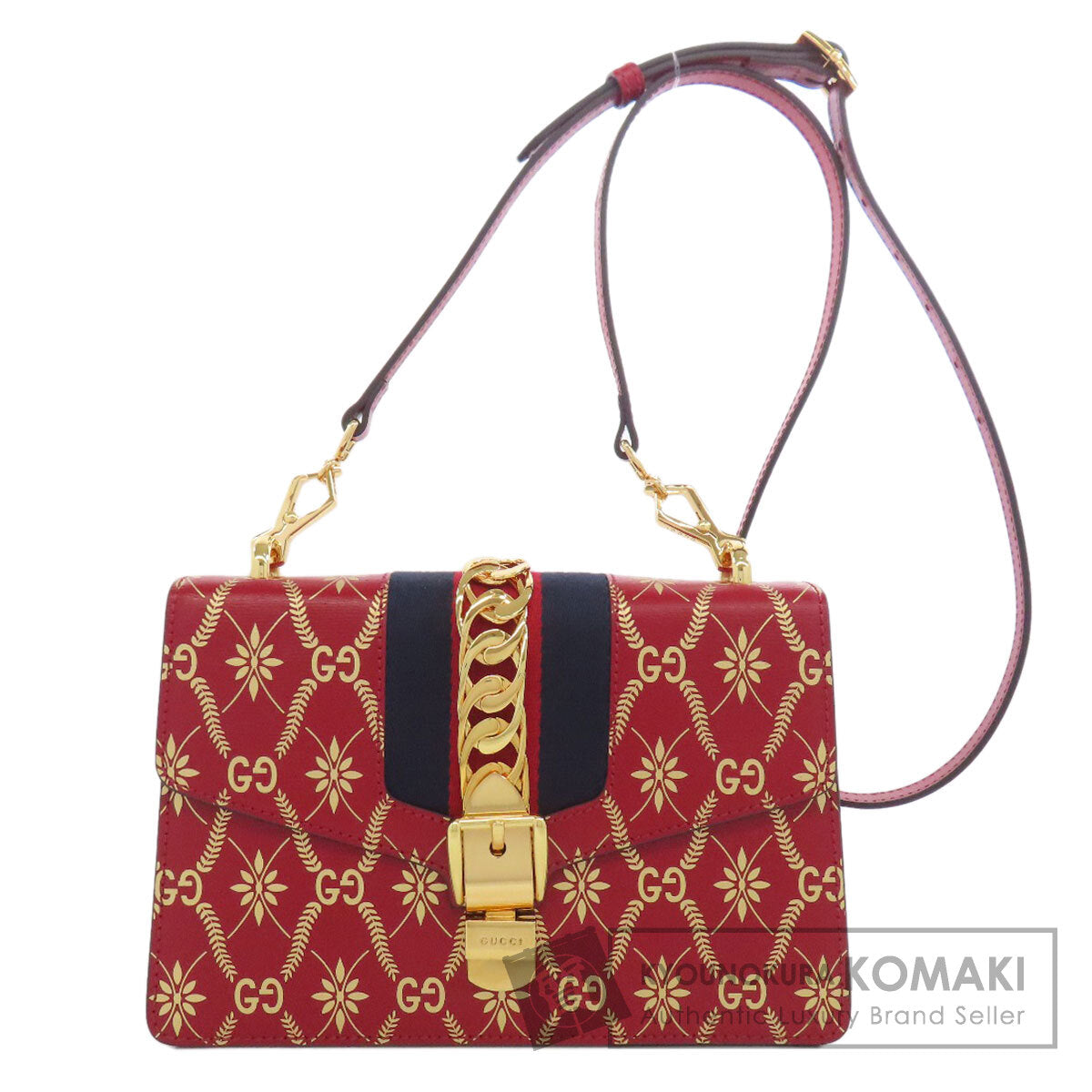GUCCI グッチ 524405 シルヴィ GG ショルダーバッグ レザー レディース 中古