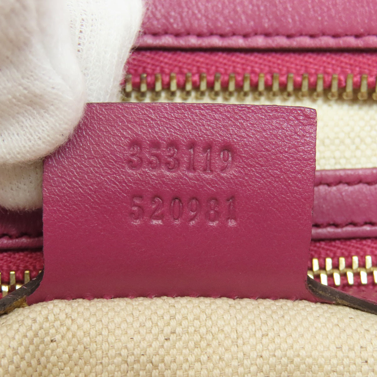 GUCCI グッチ 353119 GGシグネチャー シマ ハンドバッグ レザー レディース 中古