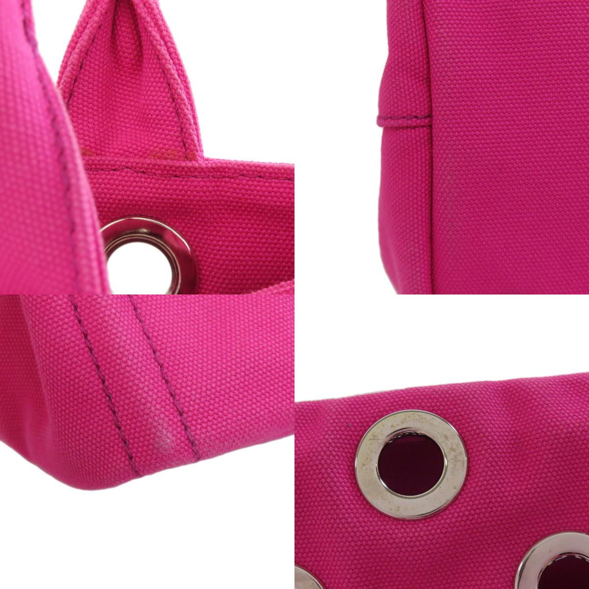 PRADA プラダ 1BG439 カナパミニ パンチング 2WAY ハンドバッグ キャンバス レディース 中古
