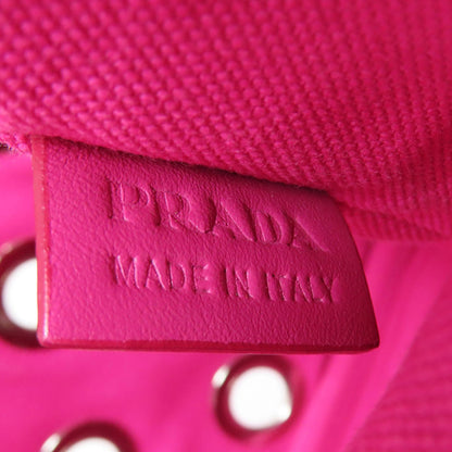 PRADA プラダ 1BG439 カナパミニ パンチング 2WAY ハンドバッグ キャンバス レディース 中古