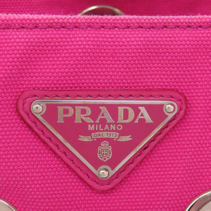 PRADA プラダ 1BG439 カナパミニ パンチング 2WAY ハンドバッグ キャンバス レディース 中古