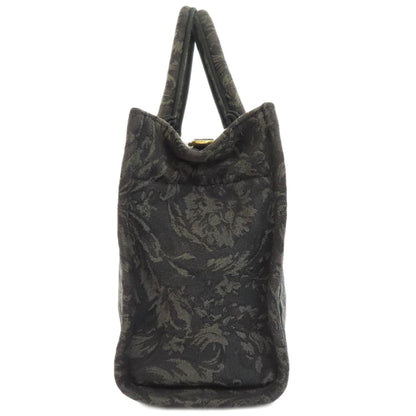 VERSACE ヴェルサーチ 2WAY ハンドバッグ キャンバス レディース 中古
