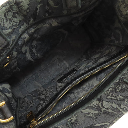 VERSACE ヴェルサーチ 2WAY ハンドバッグ キャンバス レディース 中古