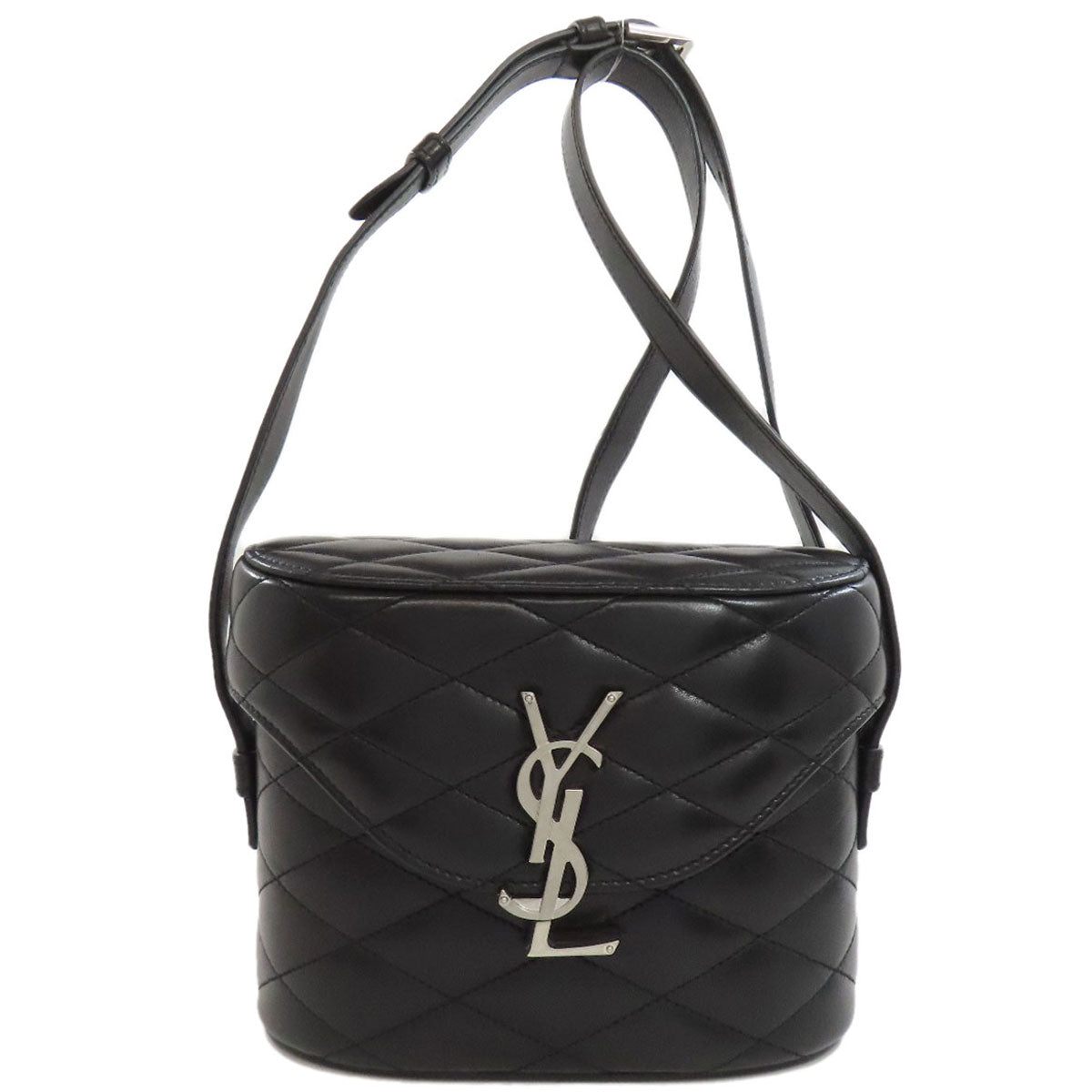 SAINT LAURENT サンローラン ロゴ ショルダーバッグ カーフ レディース 中古
