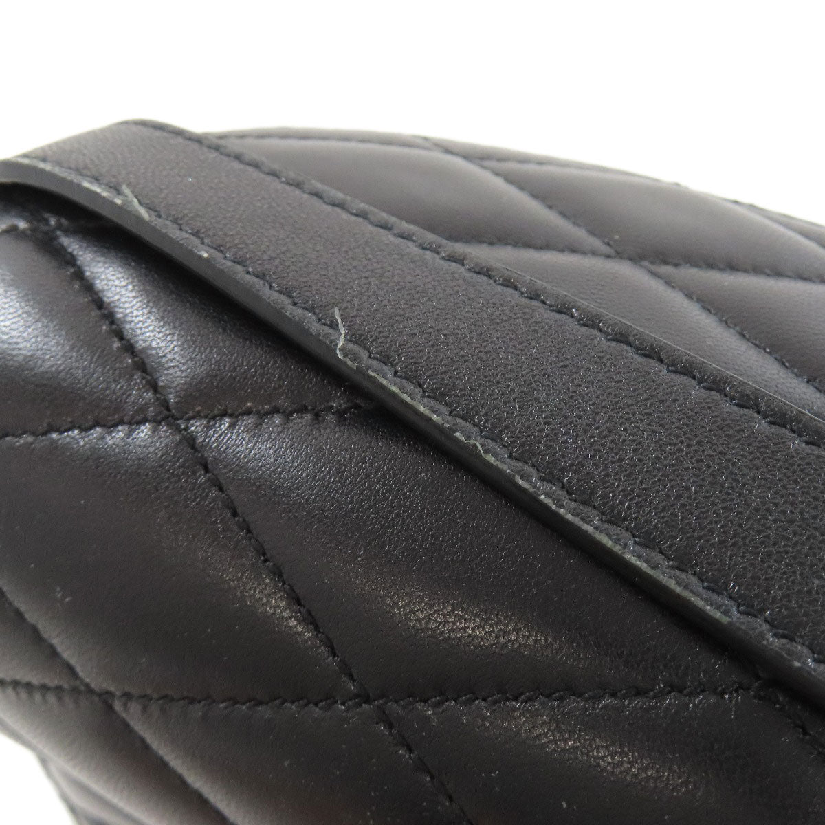 SAINT LAURENT サンローラン ロゴ ショルダーバッグ カーフ レディース 中古