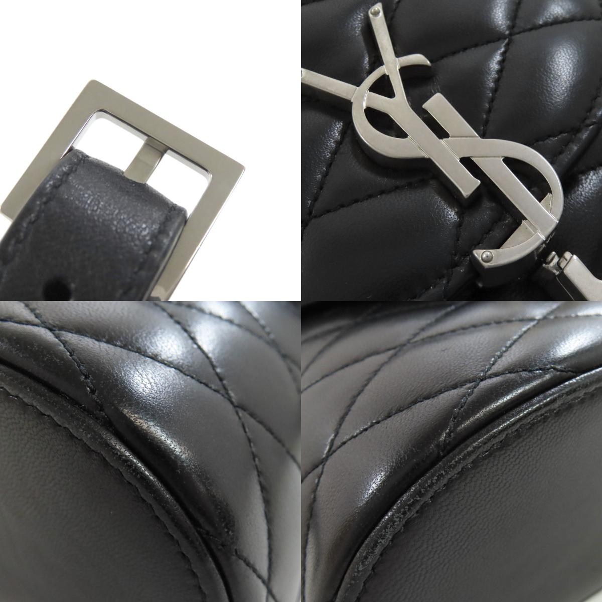 SAINT LAURENT サンローラン ロゴ ショルダーバッグ カーフ レディース 中古