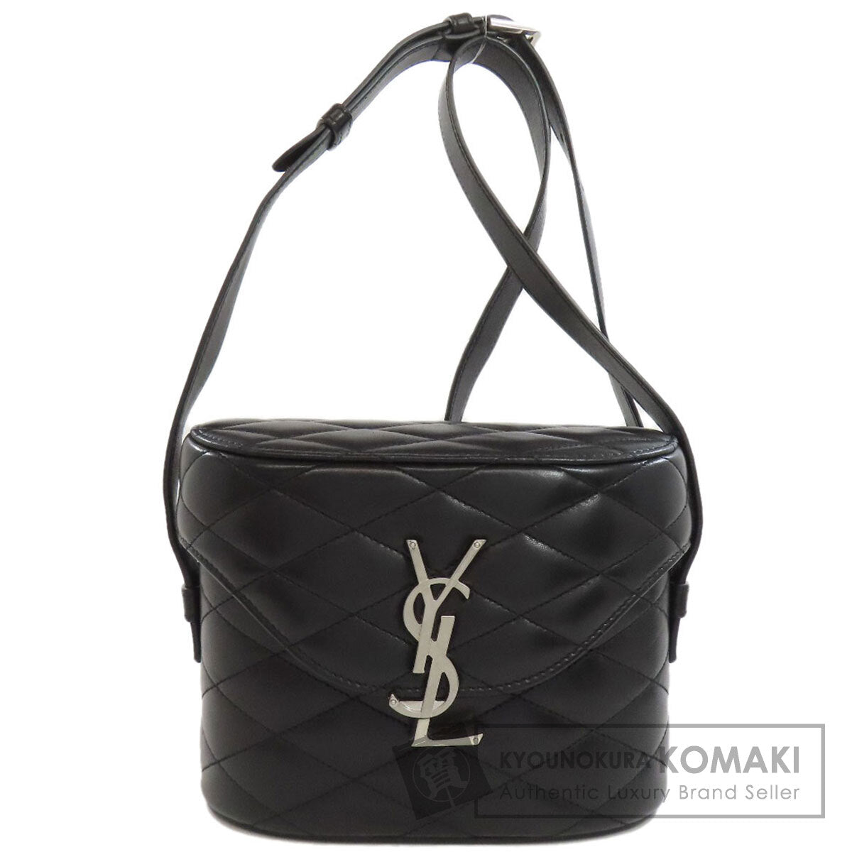 SAINT LAURENT サンローラン ロゴ ショルダーバッグ カーフ レディース 中古