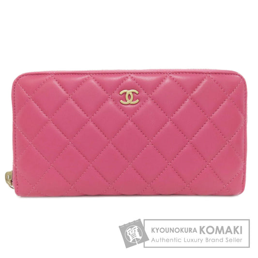 CHANEL シャネル マトラッセ ココマーク ゴールド金具 長財布（小銭入れあり） ラムスキン レディース 中古