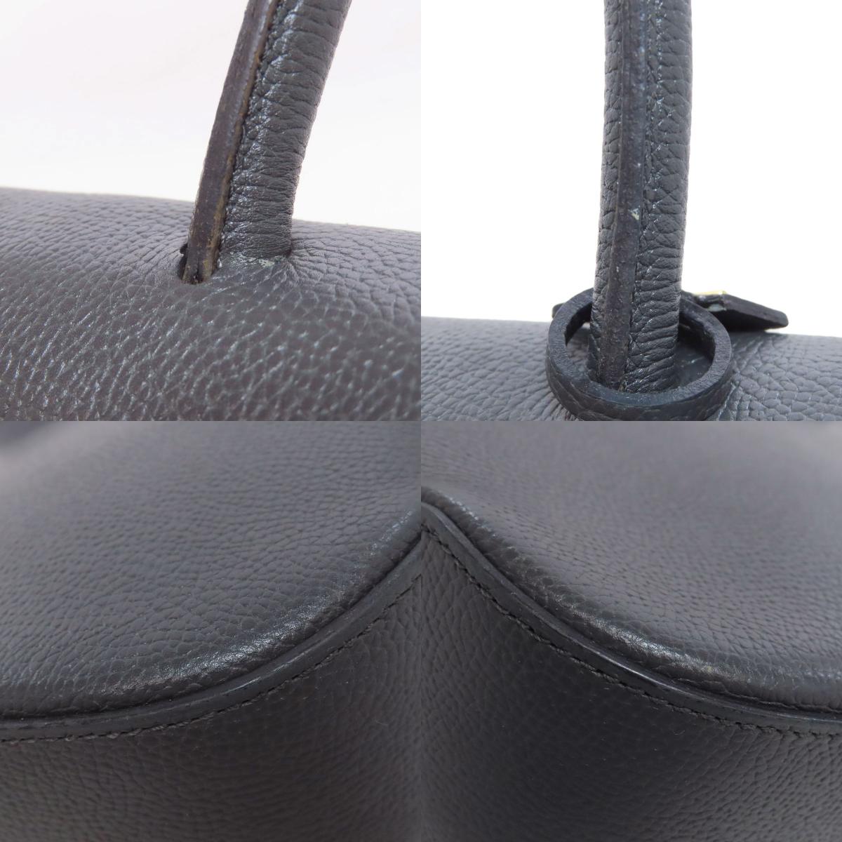 DELVAUX デルヴォー シンプルデザイン ハンドバッグ カーフ レディース 中古