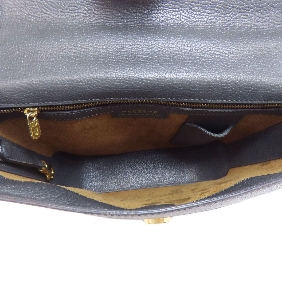 DELVAUX デルヴォー シンプルデザイン ハンドバッグ カーフ レディース 中古