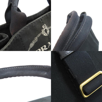 PRADA プラダ カナパミニ 2WAY ハンドバッグ キャンバス レディース 中古