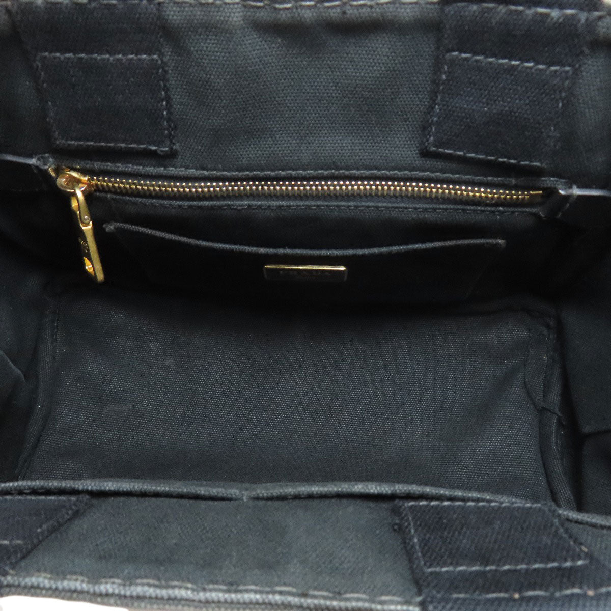 PRADA プラダ カナパミニ 2WAY ハンドバッグ キャンバス レディース 中古