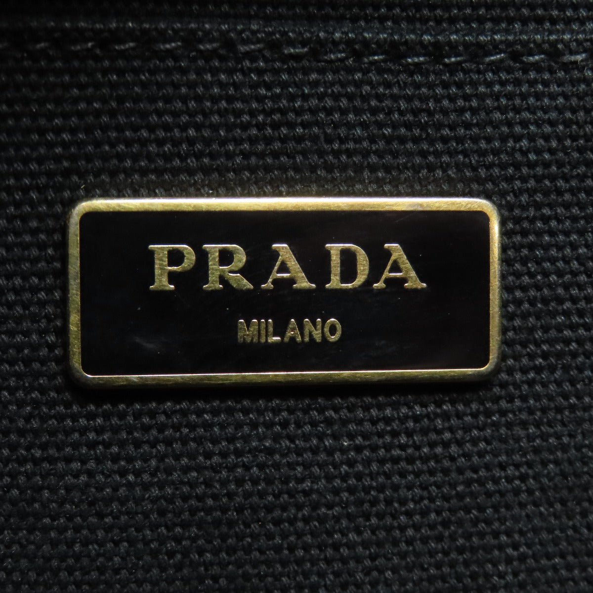 PRADA プラダ カナパミニ 2WAY ハンドバッグ キャンバス レディース 中古