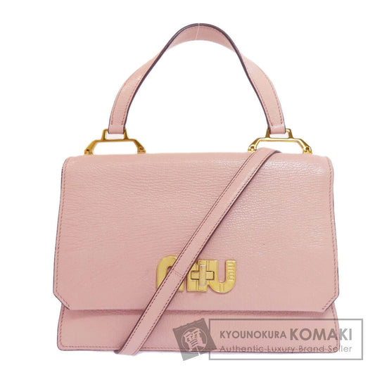 MIUMIU ミュウミュウ 2WAY ハンドバッグ レザー レディース 中古