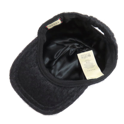 GUCCI グッチ 729349 ダブルG ベースボールキャップ 帽子 モヘヤ レディース 中古