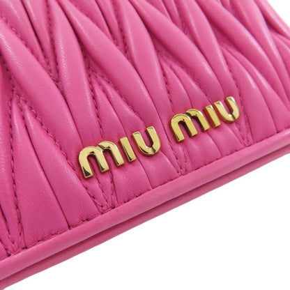MIUMIU ミュウミュウ マテラッセ 二つ折り財布（小銭入れあり） ラムスキン レディース 中古