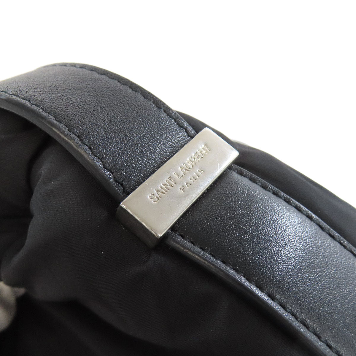 SAINT LAURENT サンローラン ロゴ ショルダーバッグ ナイロン レディース 中古