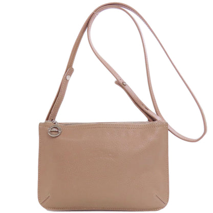 Longchamp ロンシャン ロゴ ショルダーバッグ レザー レディース 中古