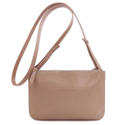 Longchamp ロンシャン ロゴ ショルダーバッグ レザー レディース 中古