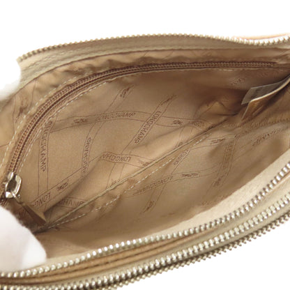 Longchamp ロンシャン ロゴ ショルダーバッグ レザー レディース 中古