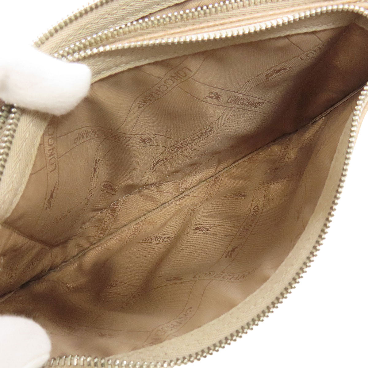 Longchamp ロンシャン ロゴ ショルダーバッグ レザー レディース 中古