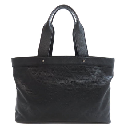 CHANEL シャネル ココマーク パンチング シルバー金具 トートバッグ カーフ レディース 中古
