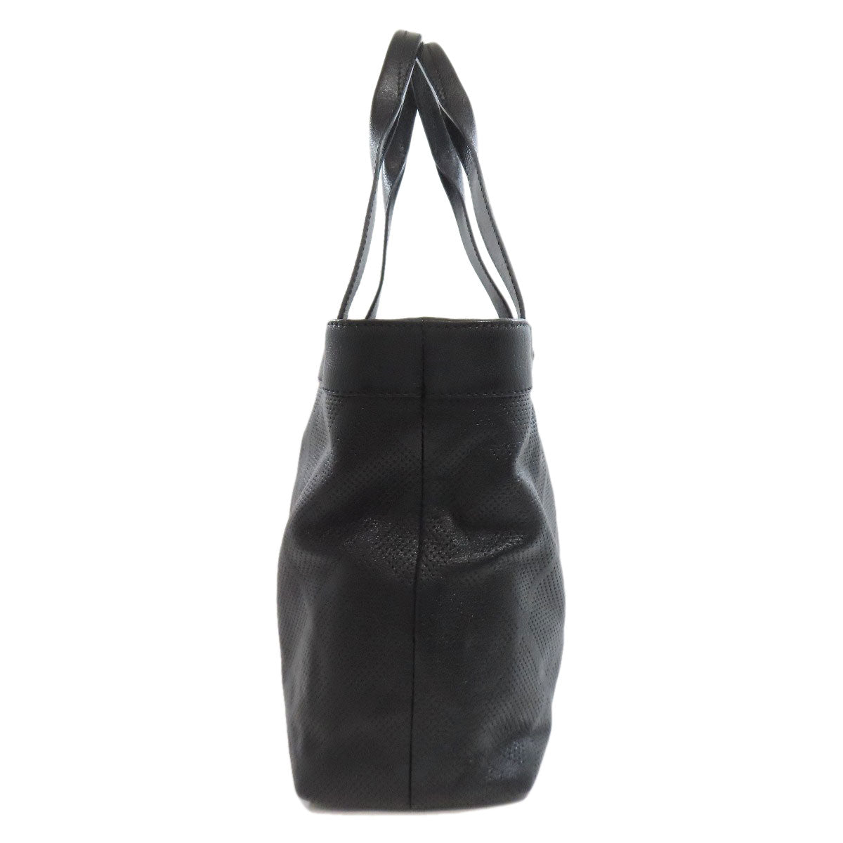 CHANEL シャネル ココマーク パンチング シルバー金具 トートバッグ カーフ レディース 中古