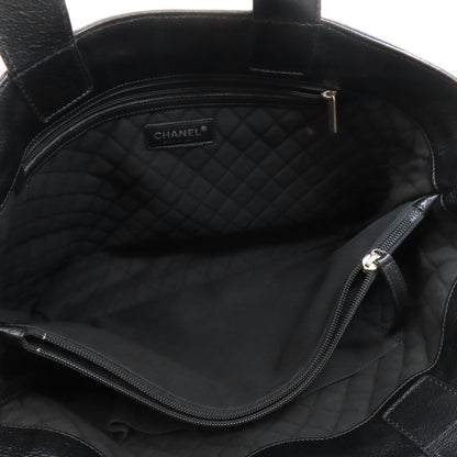 CHANEL シャネル ココマーク パンチング シルバー金具 トートバッグ カーフ レディース 中古