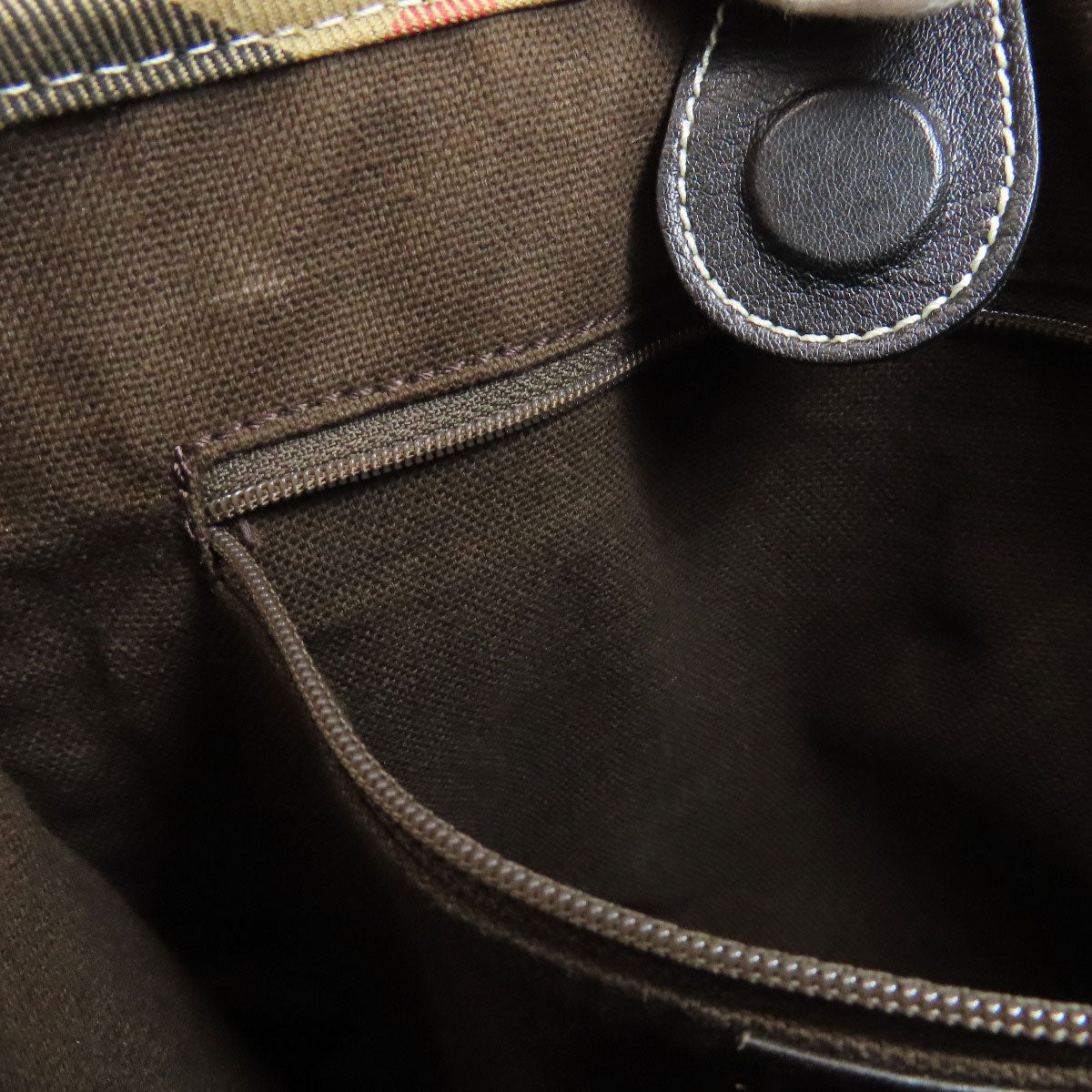BURBERRY バーバリー ノバチェック ハンドバッグ キャンバス レディース 中古