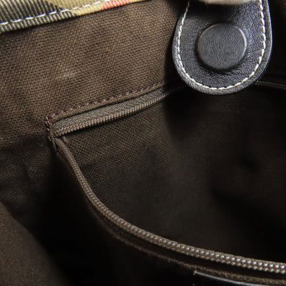 BURBERRY バーバリー ノバチェック ハンドバッグ キャンバス レディース 中古
