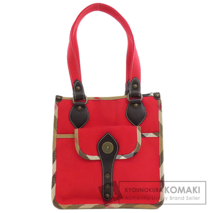 BURBERRY バーバリー ノバチェック ハンドバッグ キャンバス レディース 中古