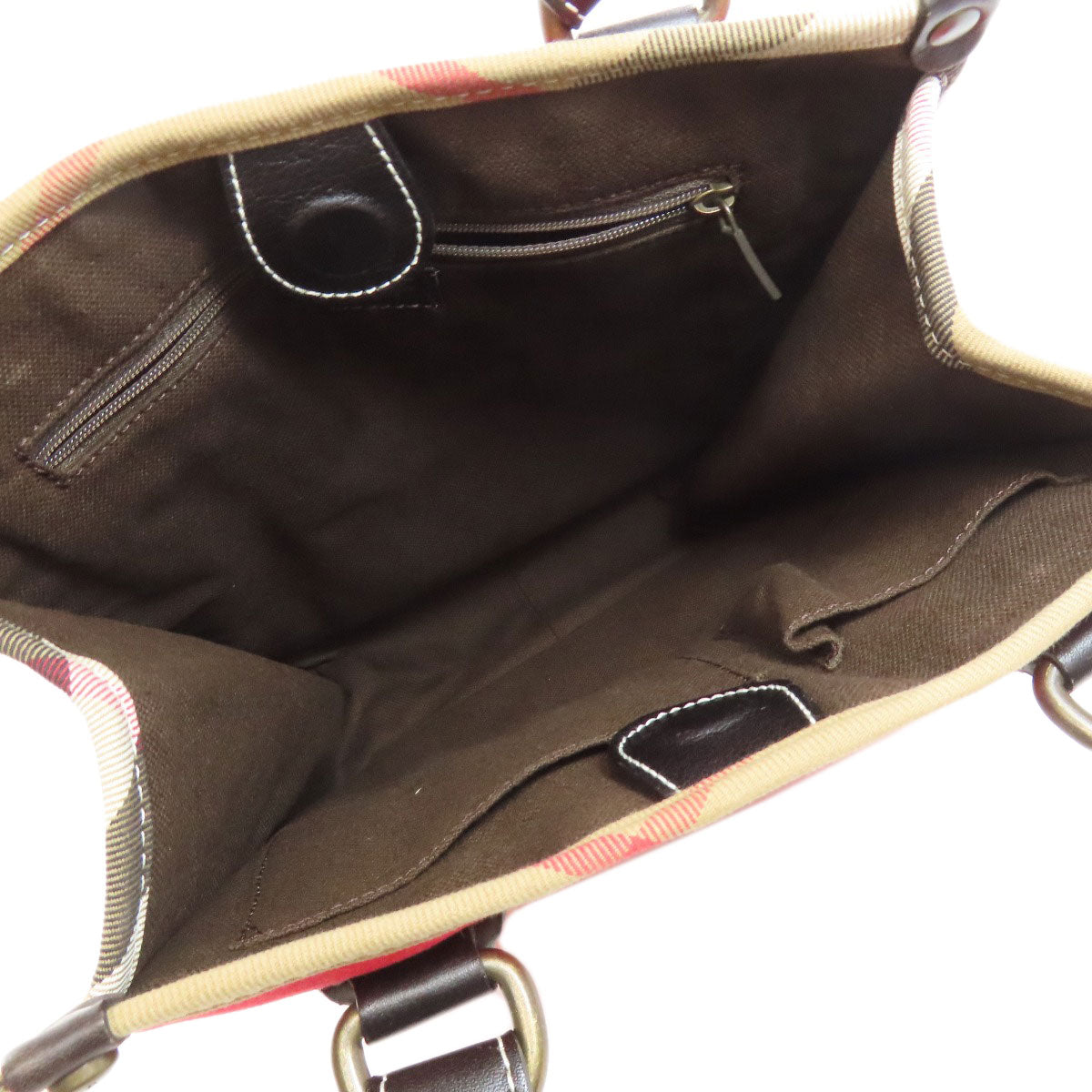 BURBERRY バーバリー ノバチェック ハンドバッグ キャンバス レディース 中古