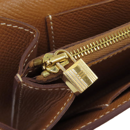 HERMES エルメス ケリートゥー・ゴー ゴールド ゴールド金具 長財布（小銭入れあり） エプソン レディース 中古